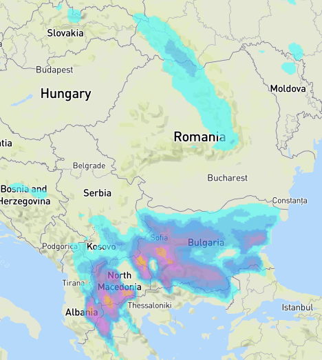 SE-Europe-snow-10 Alps snow forecast #snow #ski (Ninsori prognozate în Alpi)