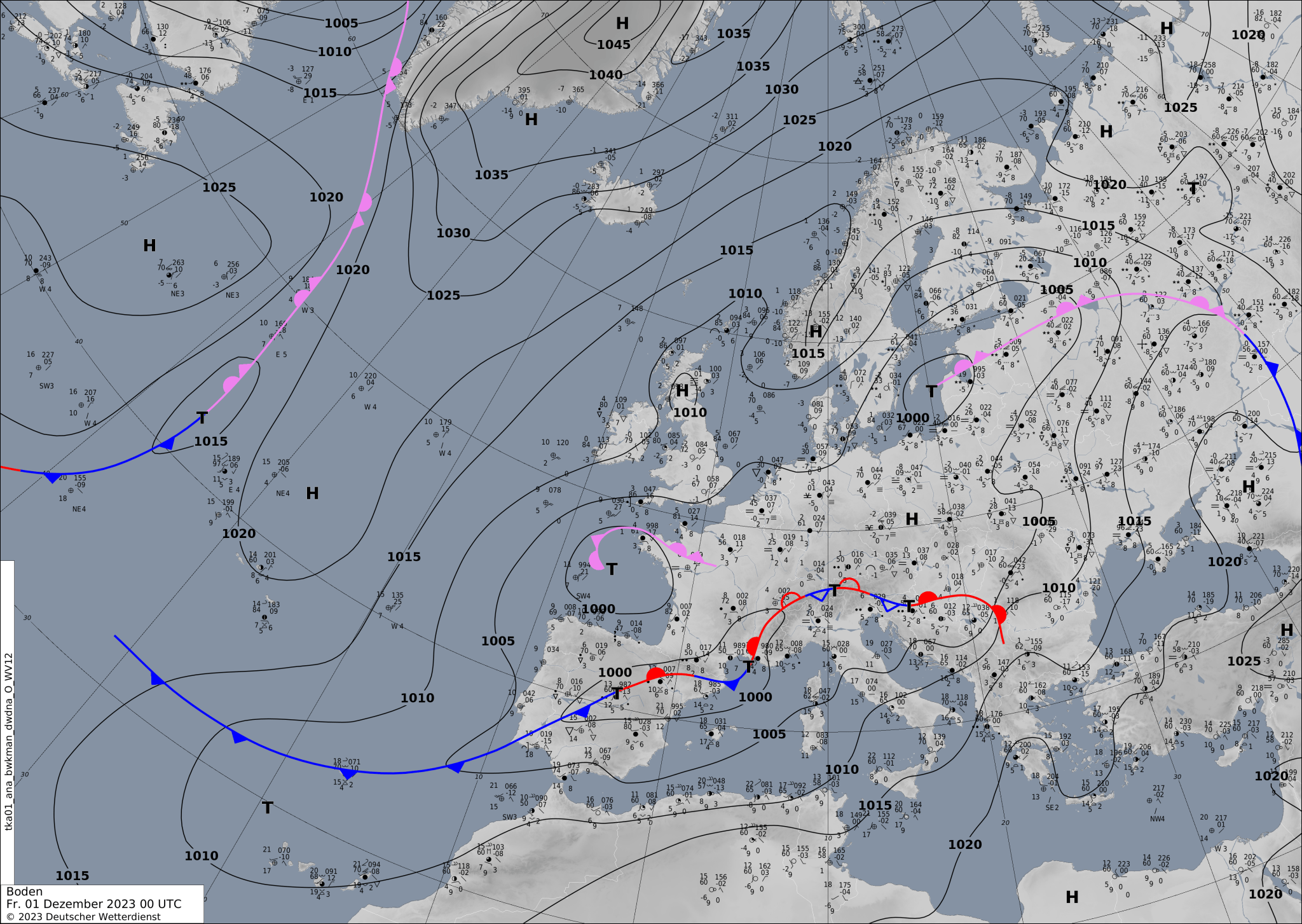 Sinoptic-chart-Europe-2048x1453 Europe weather forecast #weatherforecast (Vremea în Europa). Rain radar