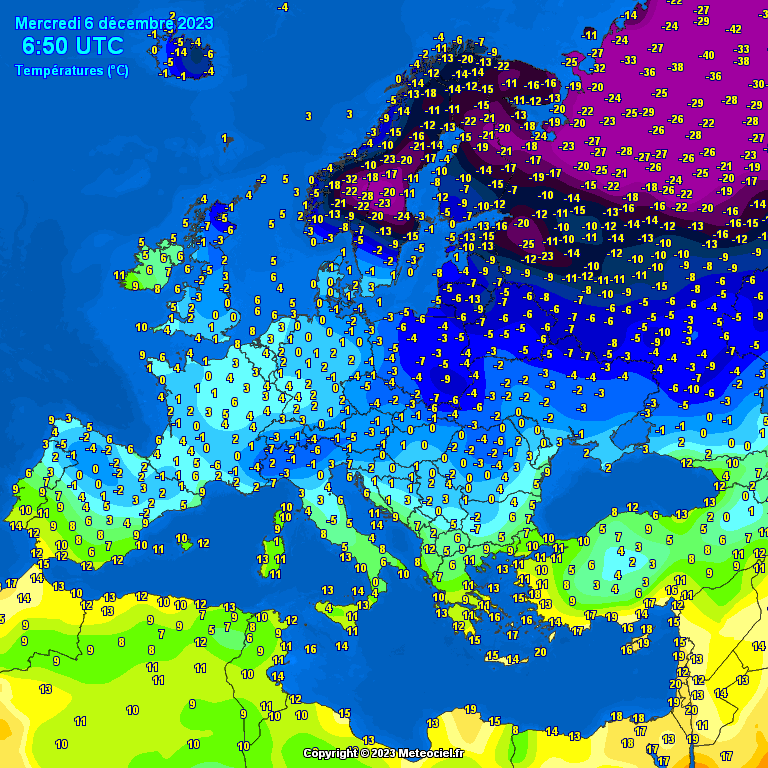 Temperatures-on-Europe-4 Temperatures on Europe this morning - Major cities (Temperaturile în Europa)