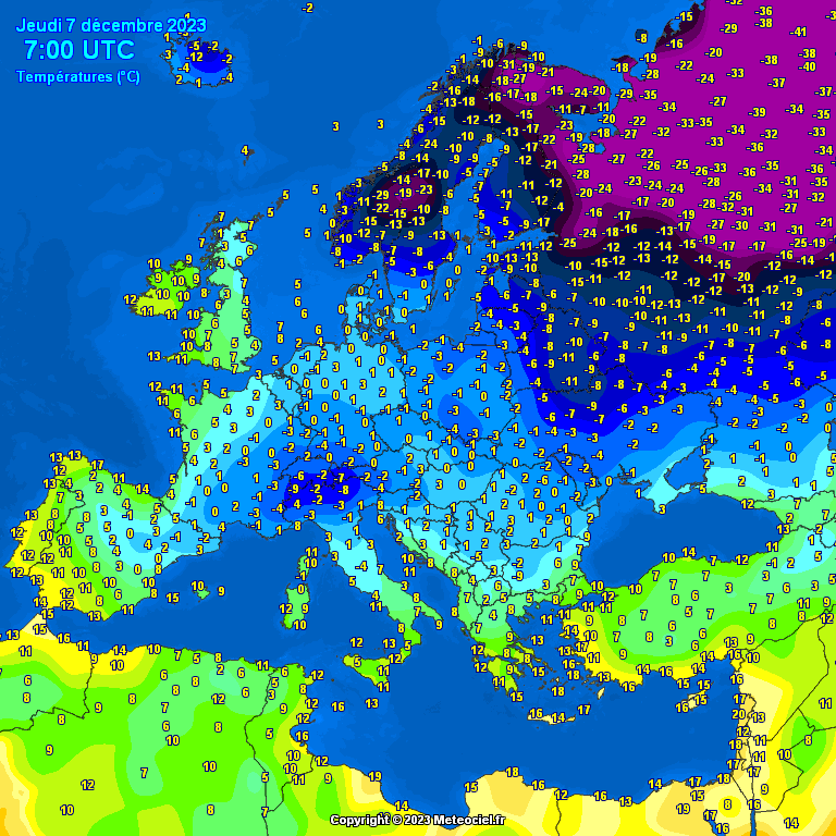 Temperatures-on-Europe-5 Temperatures on Europe this morning - Major cities (Temperaturile în Europa)