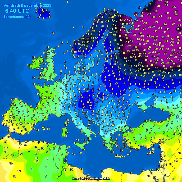 Temperatures-on-Europe-6 Temperatures on Europe this morning - Major cities (Temperaturile în Europa)