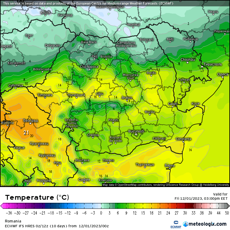 Temperaturi-astazi Prognoza meteo Romania 1 Decembrie 2023 (Romania weather forecast)