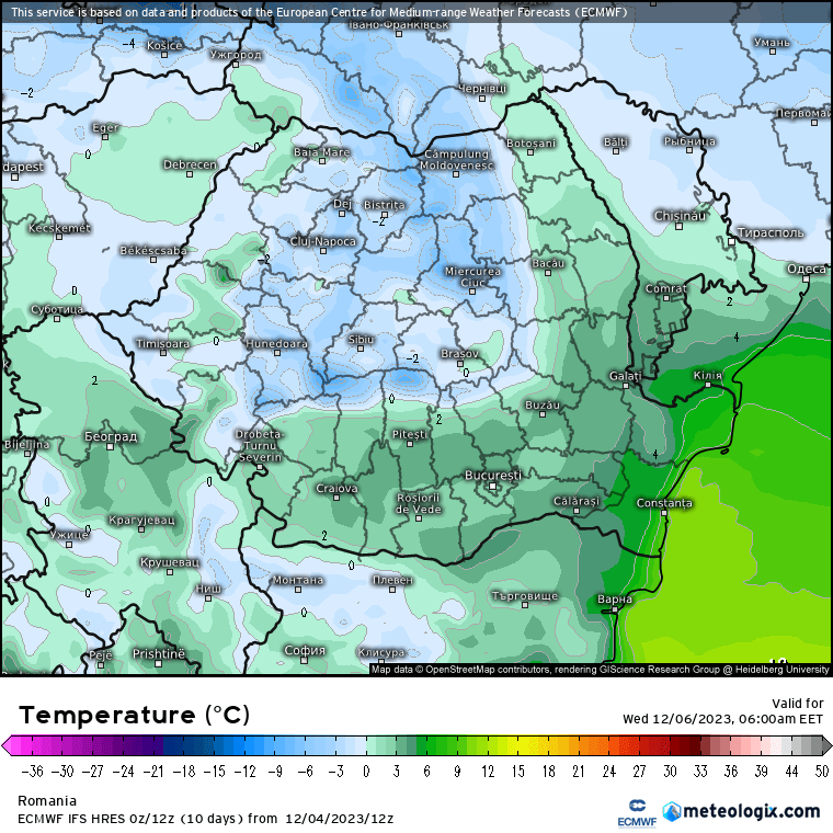 Temperaturi-maine-dimineata-3 Prognoza meteo Romania 5 Decembrie 2023 (Romania weather forecast)