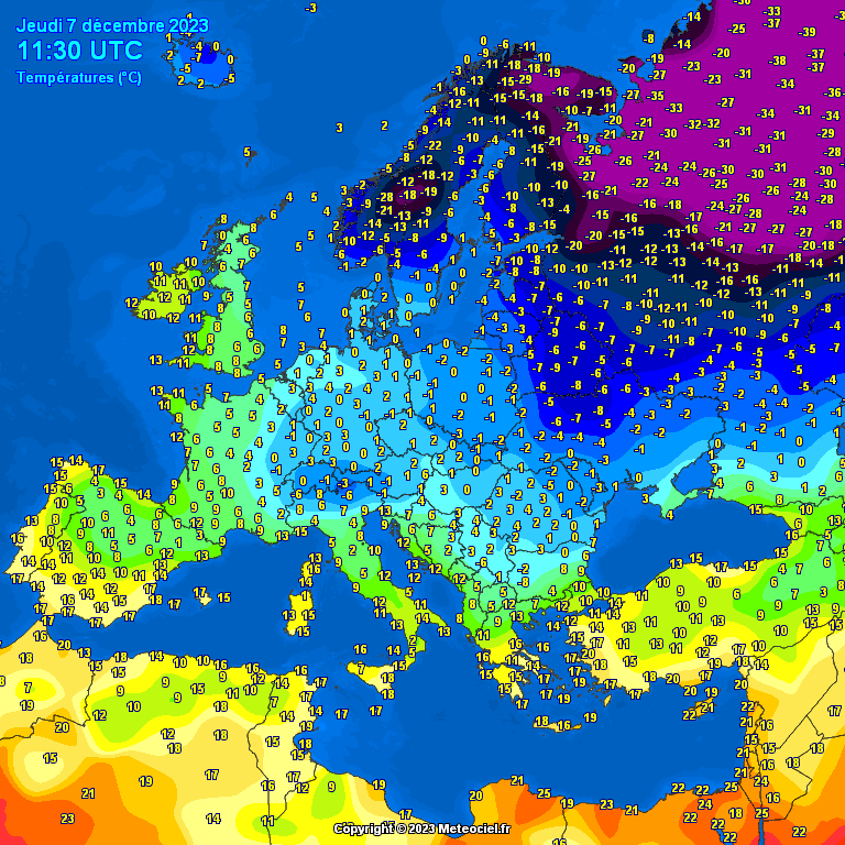 temperatures-Europe-6 Temperatures Europe at noontime (Temperaturile pranzului în Europa)