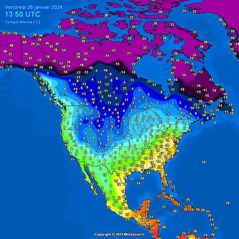 North-America-temperatures-13 Temperatures North America #USA (Temperatura în America de Nord)