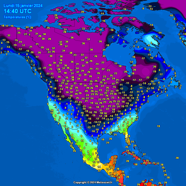 North-America-temperatures-4 Temperatures North America #USA (Temperatura în America de Nord)