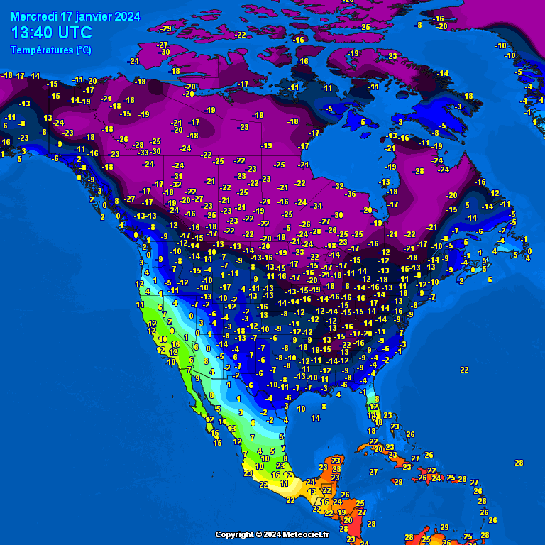 North-America-temperatures-6 Temperatures North America #USA (Temperatura în America de Nord)