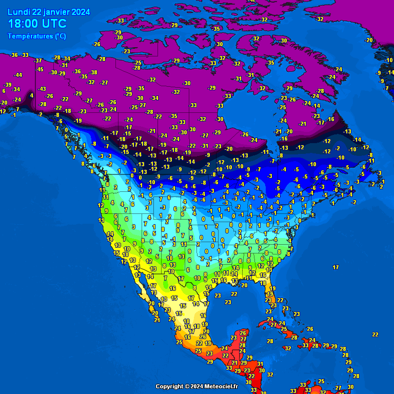 North-America-temperatures-9 Temperatures North America #USA (Temperatura în America de Nord)