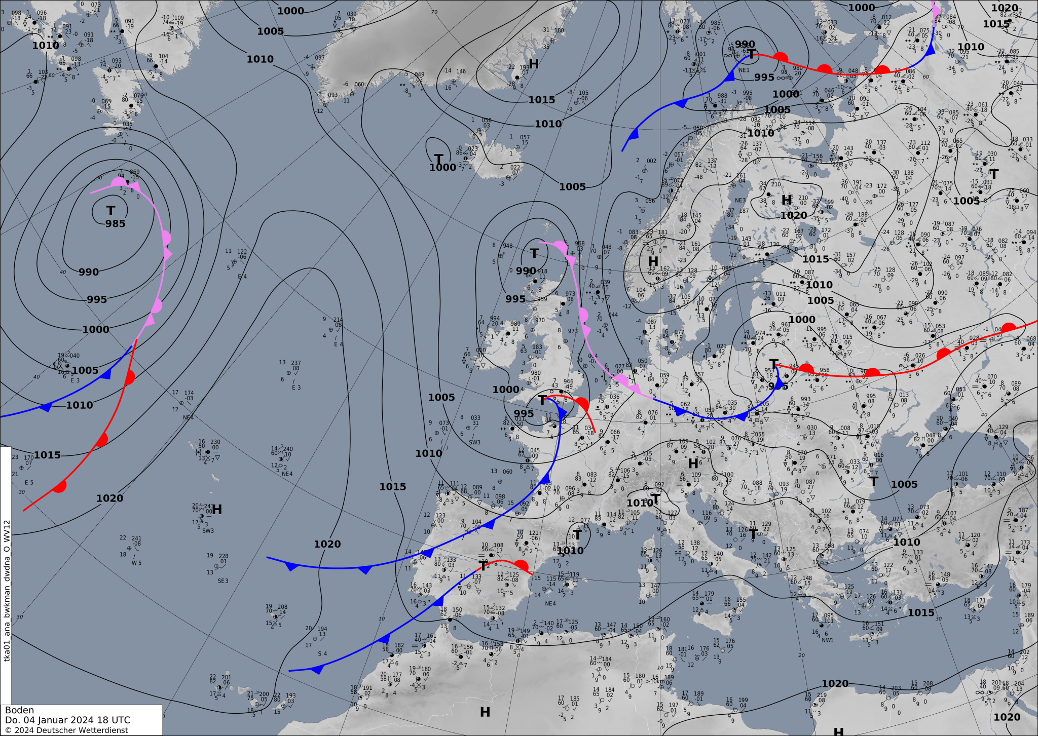 Sinoptic-chart-Europe-2-2048x1453 Europe weather forecast 48h #weatherforecast (Prognoza meteo Europa). Radar