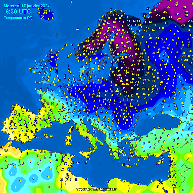 Temperatures-on-Europe-11 Temperatures on Europe this morning - Major cities (Temperaturile în Europa)