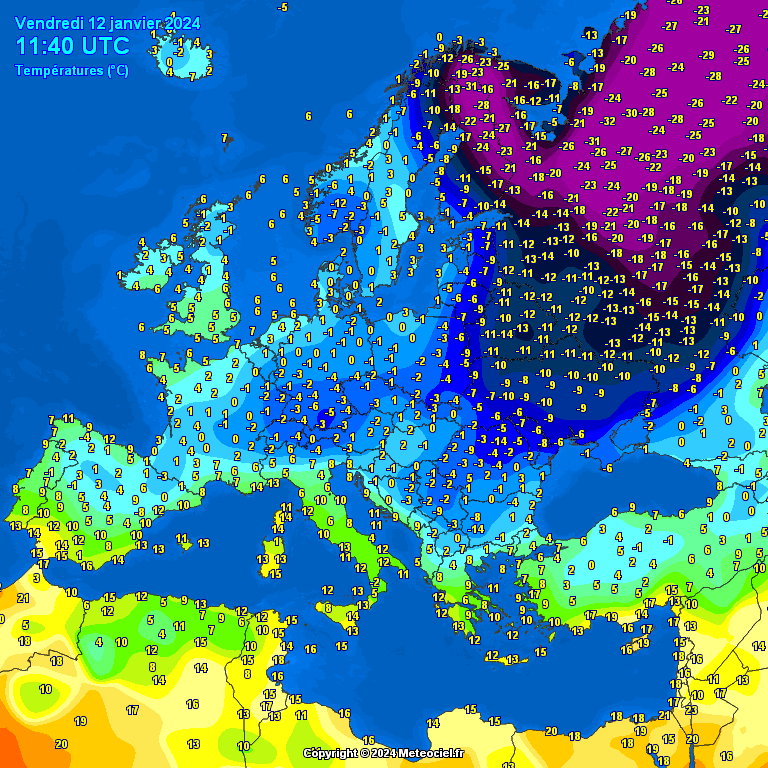 temperatures-Europe-3 Temperatures Europe at noontime (Temperaturile pranzului în Europa)