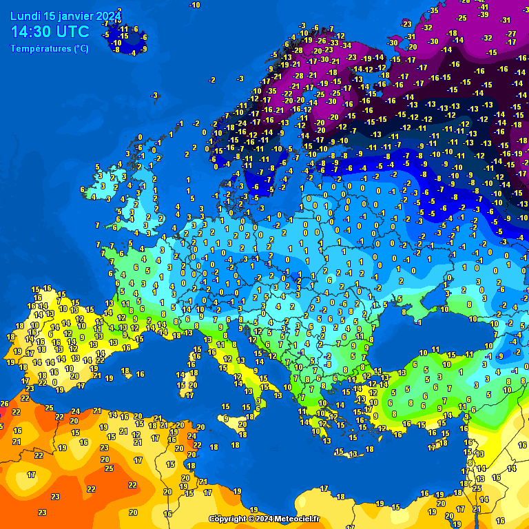 temperatures-Europe-5 Temperatures Europe at noontime (Temperaturile pranzului în Europa)