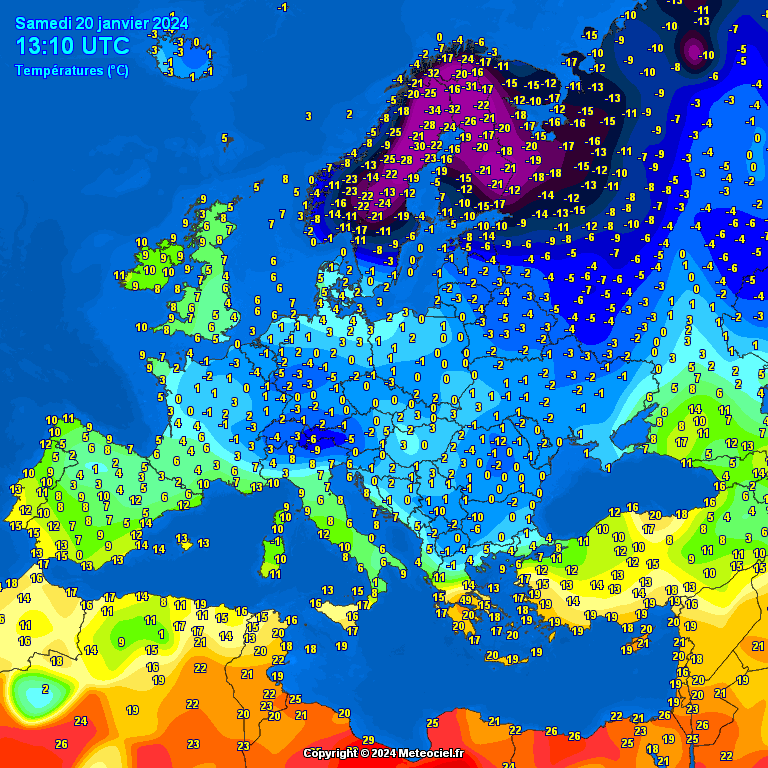 temperatures-Europe-9 Temperatures Europe at noontime (Temperaturile pranzului în Europa)