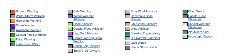 weather-warnings-19 USA weather warnings #rainfall (Avertizari meteo în USA)