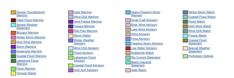 weather-warnings-4 USA weather warnings #rainfall (Avertizari meteo în USA)