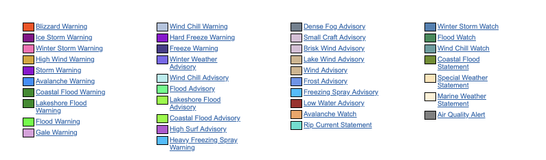 weather-warnings-5 USA weather warnings #rainfall (Avertizari meteo în USA)