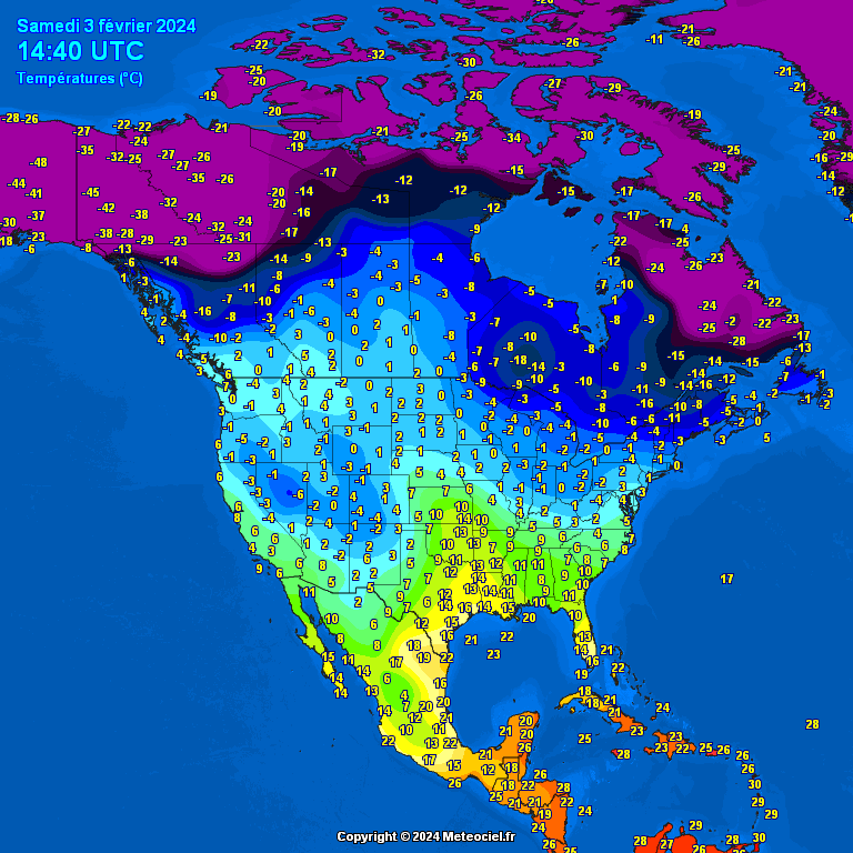 North-America-temperatures-2 Temperatures North America #USA (Temperatura în America de Nord)