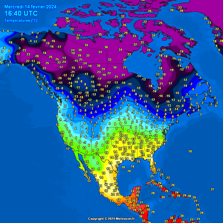 North-America-temperatures-9 Temperatures North America #USA (Temperatura în America de Nord)