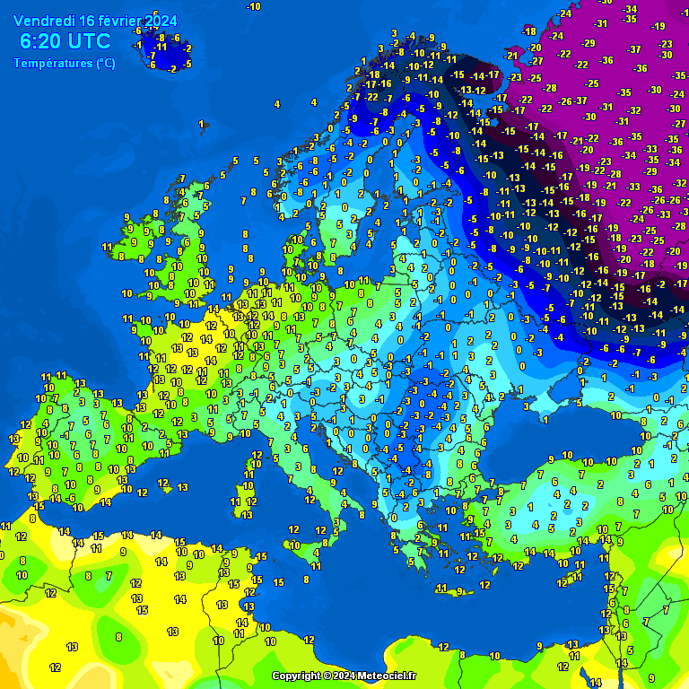 Temperatures-on-Europe-13 Temperatures on Europe this morning - Major cities (Temperaturile în Europa)