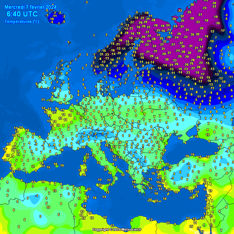 Temperatures-on-Europe-5 Temperatures on Europe this morning - Major cities (Temperaturile în Europa)