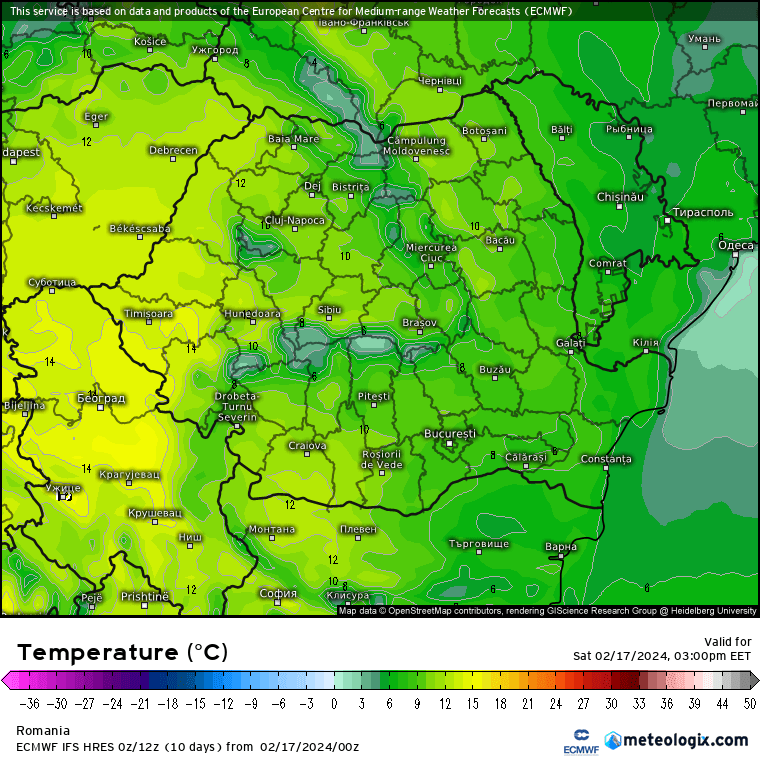 Temperaturi-astazi-15 Prognoza meteo România  17 - 18 Februarie 2024 #România