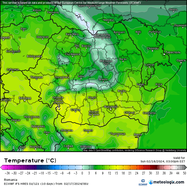 Temperaturi-maine-14 Prognoza meteo România  17 - 18 Februarie 2024 #România