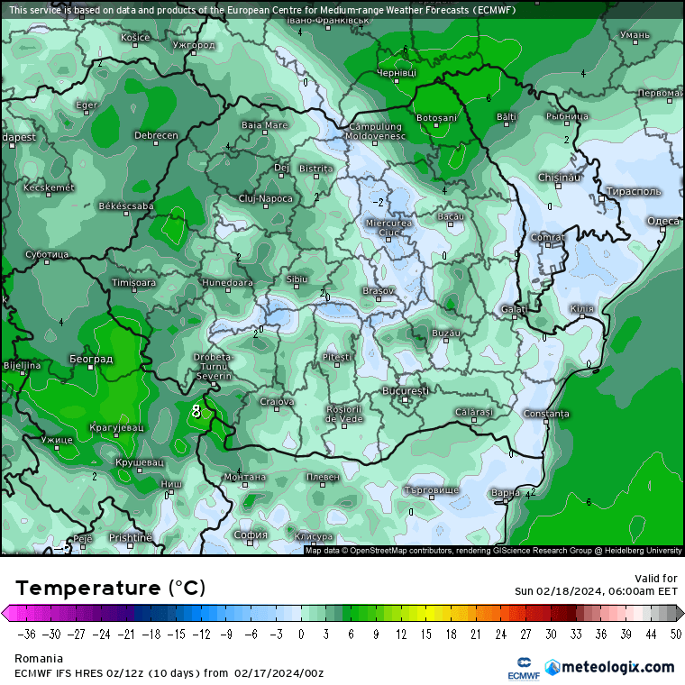 Temperaturi-maine-dimineata-14 Prognoza meteo România  17 - 18 Februarie 2024 #România