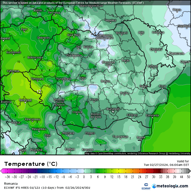 Temperaturi-maine-dimineata-20 Prognoza meteo Romania 26 Februarie 2024 (Romania weather forecast)