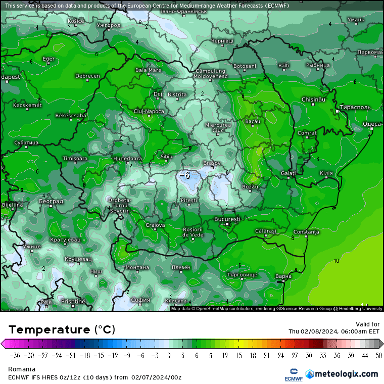 Temperaturi-maine-dimineata-5 Prognoza meteo Romania 7 Februarie 2024 (Romania weather forecast)