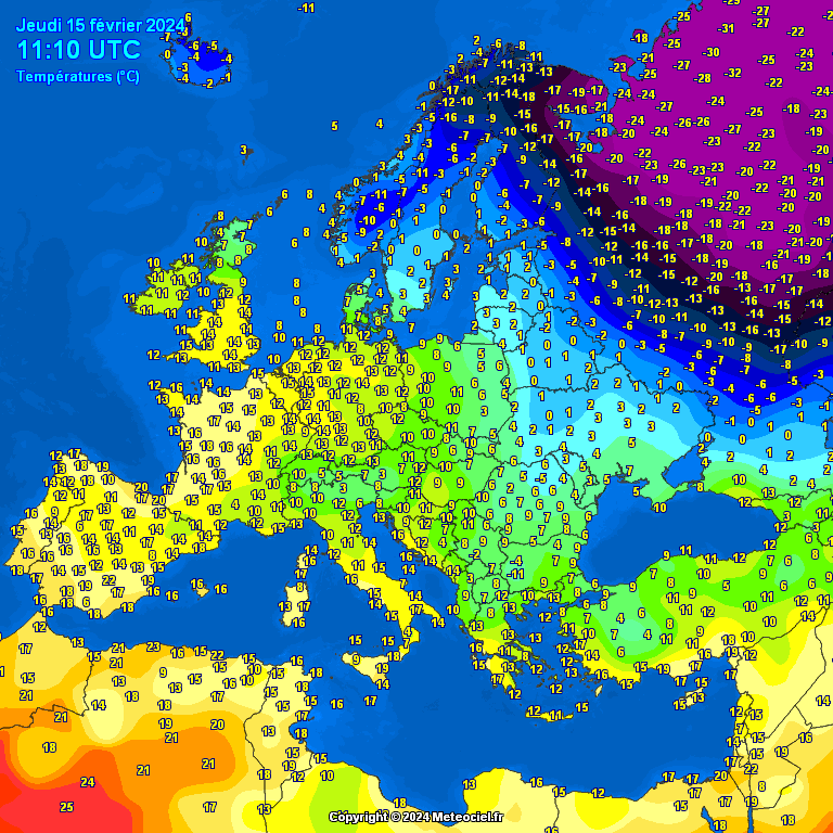 temperatures-Europe-12 Temperatures Europe at noontime (Temperaturile pranzului în Europa)