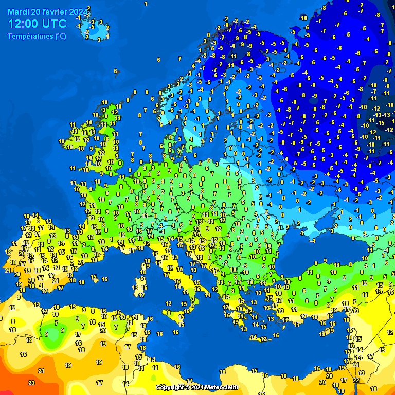 temperatures-Europe-16 Temperatures Europe at noontime (Temperaturile pranzului în Europa)