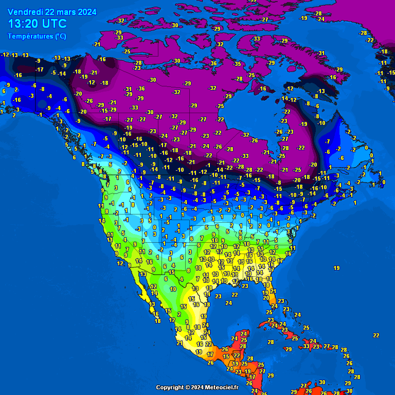 North-America-temperatures-12 Temperatures North America #USA (Temperatura în America de Nord)