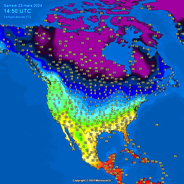 North-America-temperatures-13 Temperatures North America #USA (Temperatura în America de Nord)