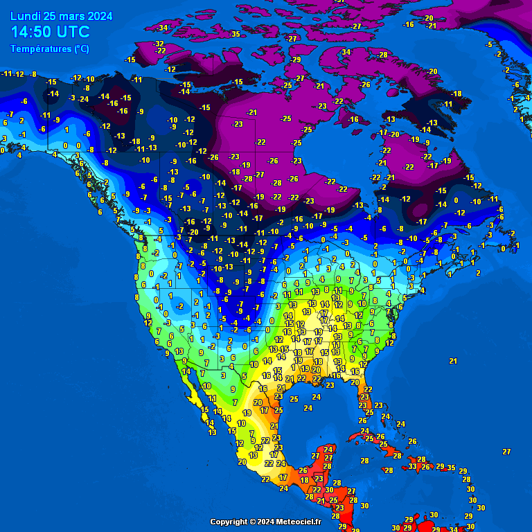 North-America-temperatures-14 Temperatures North America #USA (Temperatura în America de Nord)