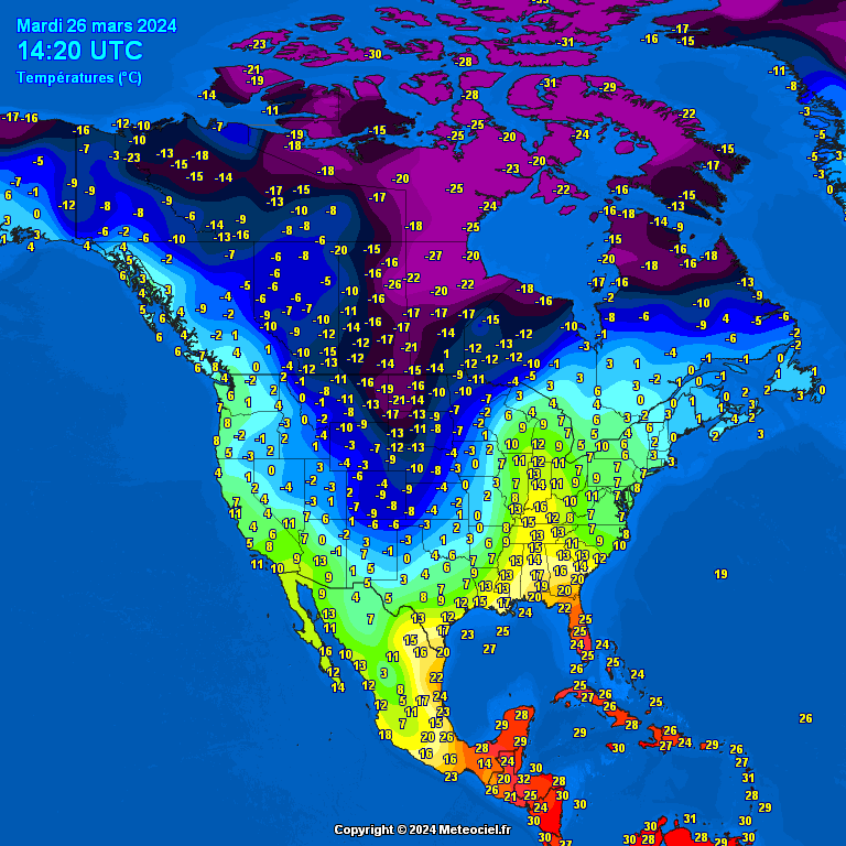 North-America-temperatures-15 Temperatures North America #USA (Temperatura în America de Nord)