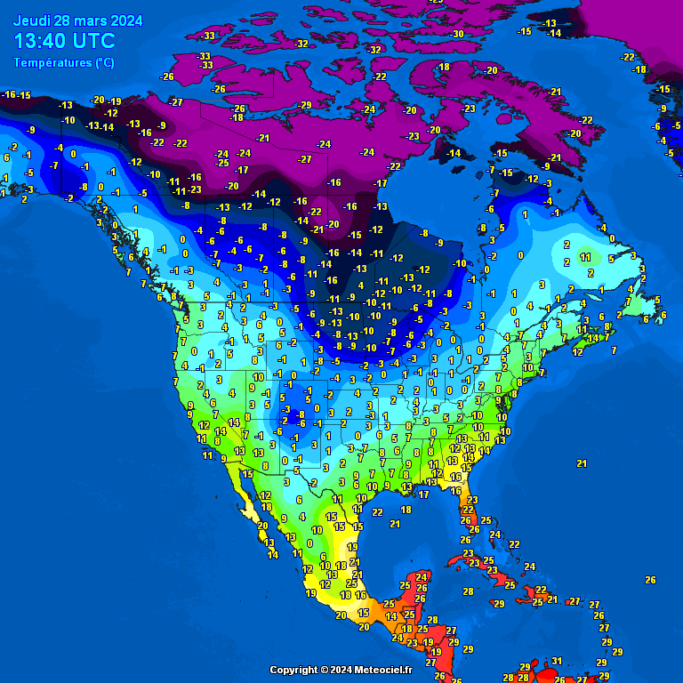 North-America-temperatures-16 Temperatures North America #USA (Temperatura în America de Nord)