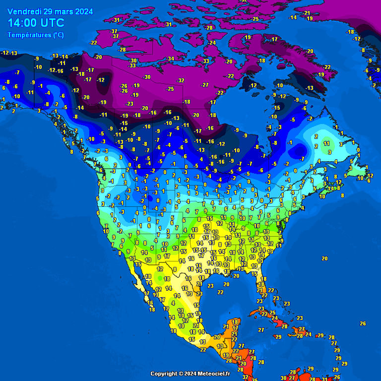 North-America-temperatures-17 Temperatures North America #USA (Temperatura în America de Nord)