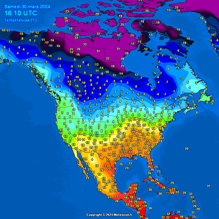 North-America-temperatures-18 Temperatures North America #USA (Temperatura în America de Nord)