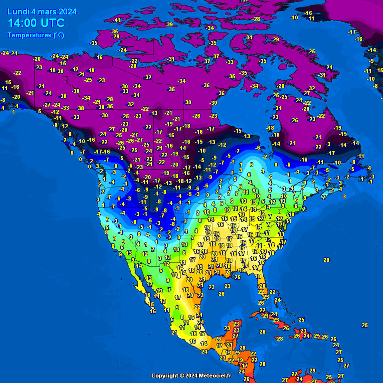 North-America-temperatures-2 Temperatures North America #USA (Temperatura în America de Nord)