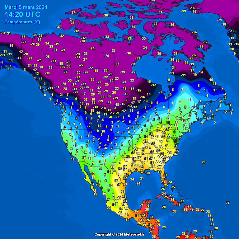 North-America-temperatures-3 Temperatures North America #USA (Temperatura în America de Nord)