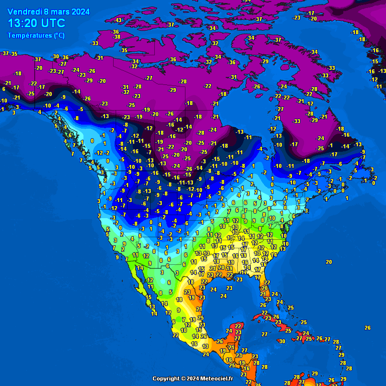 North-America-temperatures-5 Temperatures North America #USA (Temperatura în America de Nord)