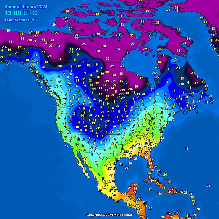 North-America-temperatures-6 Temperatures North America #USA (Temperatura în America de Nord)