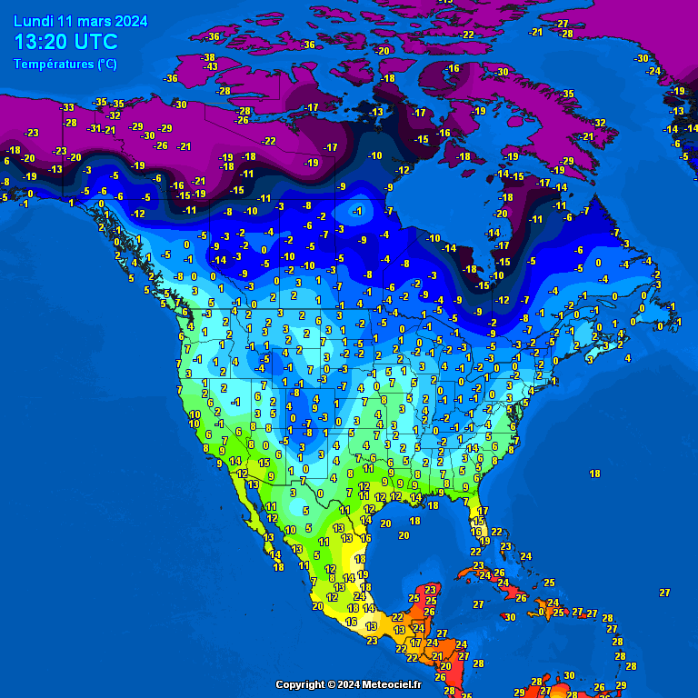 North-America-temperatures-7 Temperatures North America #USA (Temperatura în America de Nord)