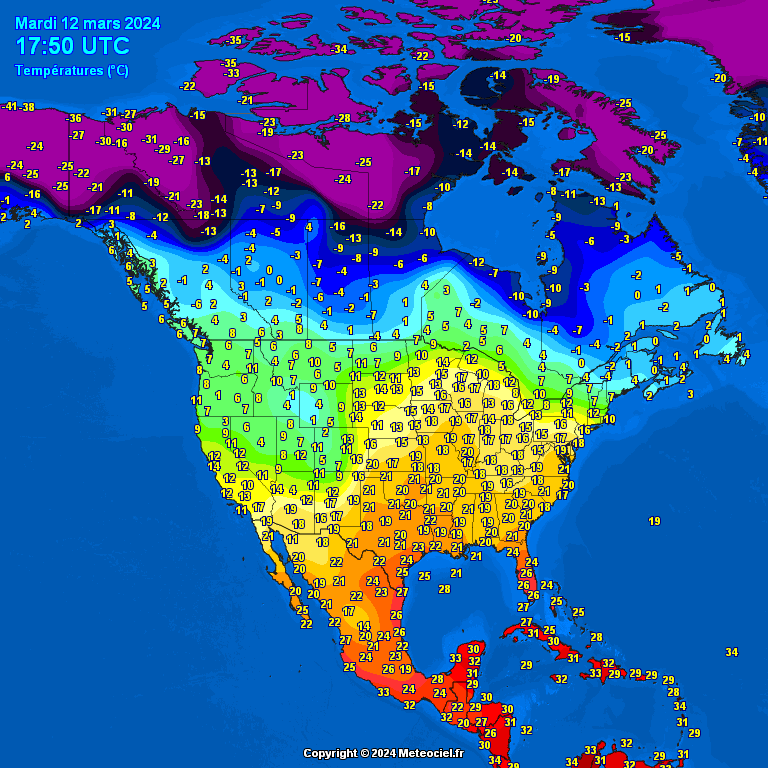 North-America-temperatures-8 Temperatures North America #USA (Temperatura în America de Nord)