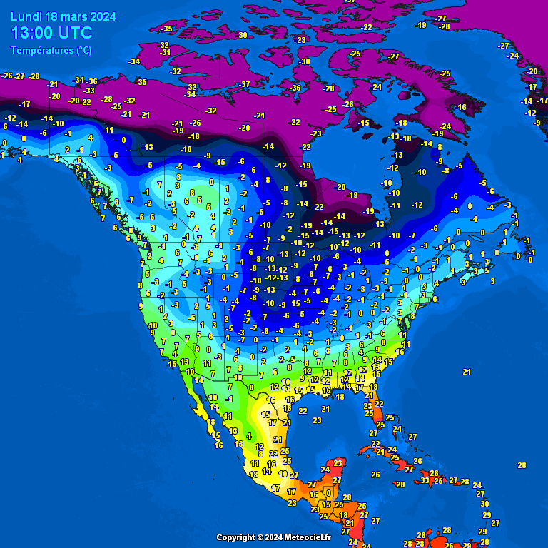 North-America-temperatures-9 Temperatures North America #USA (Temperatura în America de Nord)