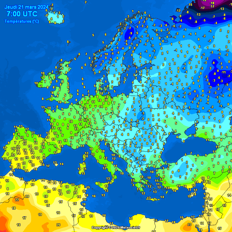 Temperatures-on-Europe-18 Temperatures on Europe this morning - Major cities (Temperaturile în Europa)