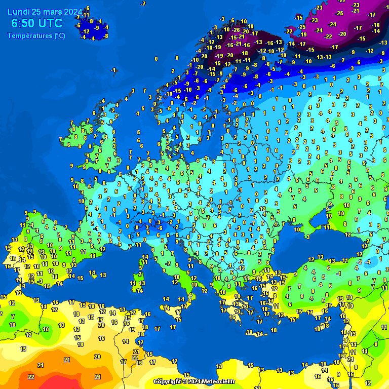 Temperatures-on-Europe-20 Temperatures on Europe this morning - Major cities (Temperaturile în Europa)