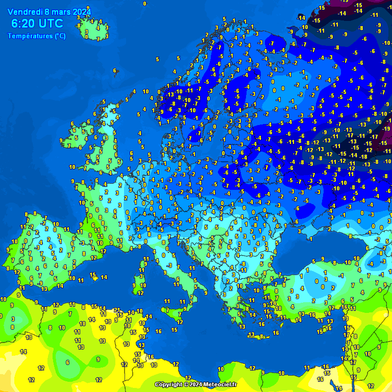 Temperatures-on-Europe-7 Temperatures on Europe this morning - Major cities (Temperaturile în Europa)