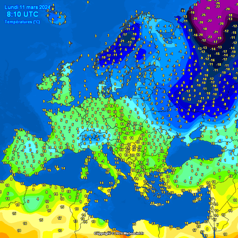 Temperatures-on-Europe-9 Temperatures on Europe this morning - Major cities (Temperaturile în Europa)