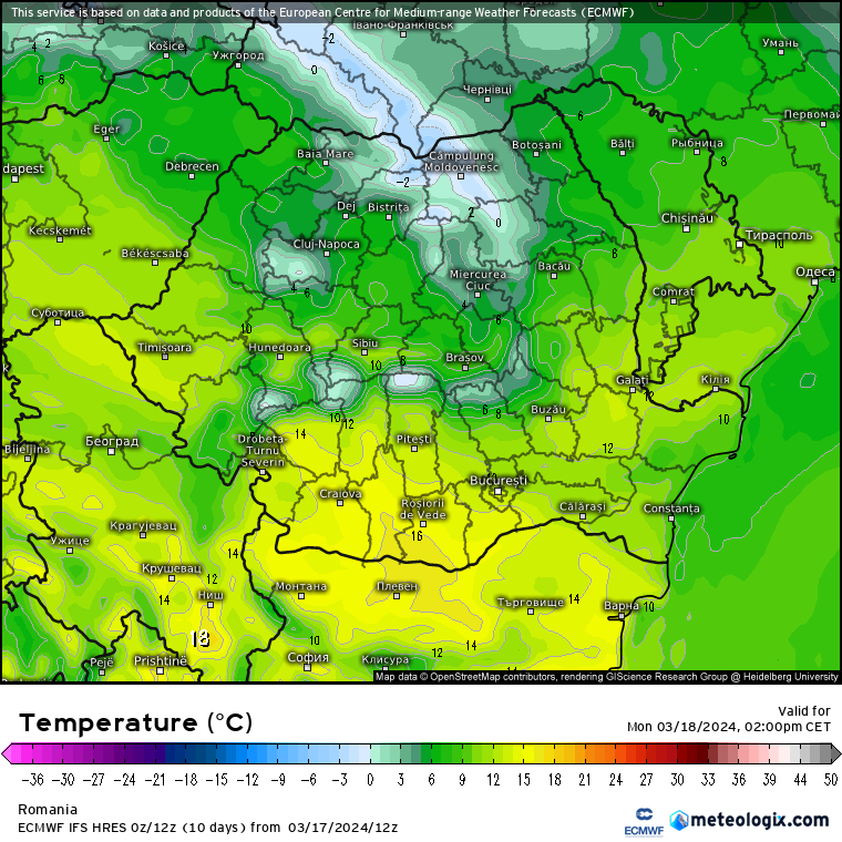 Prognoza meteo Romania 18 Martie 2024 (Romania weather forecast ...